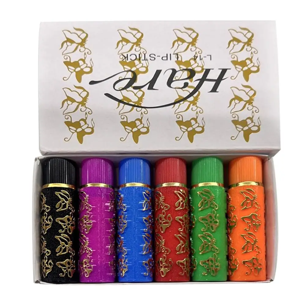 6 قطعة/صندوق أحمر الشفاه مثير الشفاه عصا ماتي المخملية أحمر الشفاه اللون تغيير طويلة الأمد ترطيب أحمر الشفاه الشفاه تينت مستحضرات التجميل #2