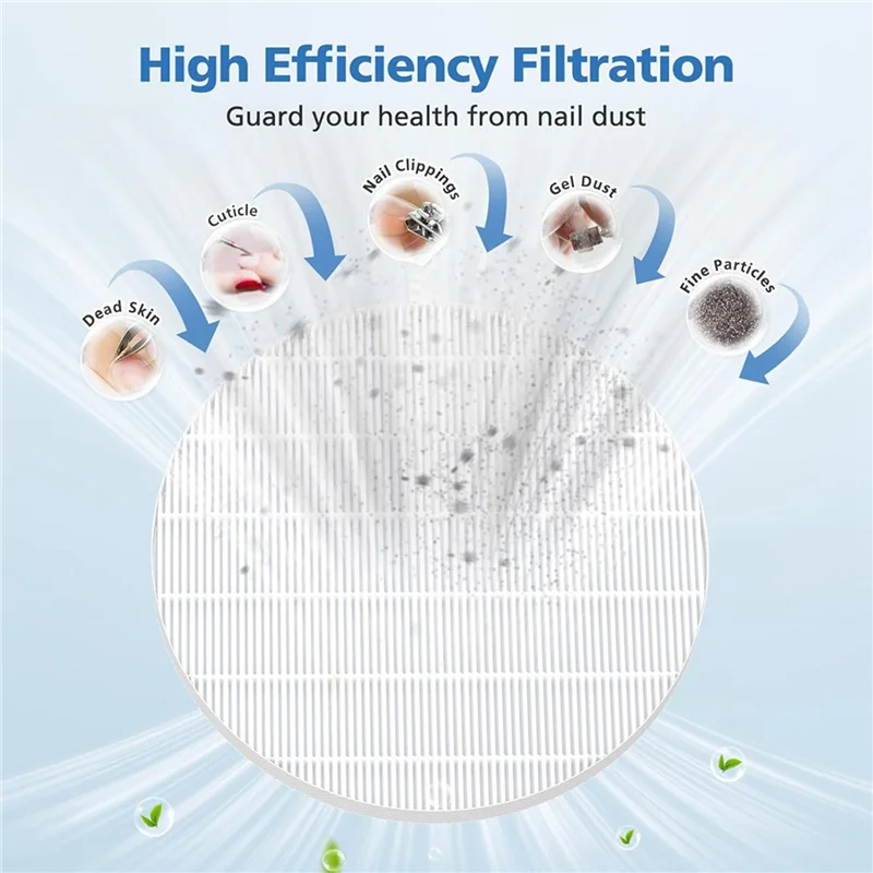 

A7THK-8 Pack Nail Dust Collector Replacement Filter For Melodysusie Hpro/Spror Nail Dust Collectors, Nail Dust