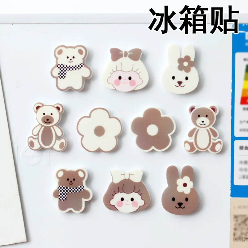 

50Pcs/Lot Cartoon Acrylic Drawing Board Mini Refrigerator Home Decoration Sticker Magnets Fridge Souvenir Whiteboard Magnets