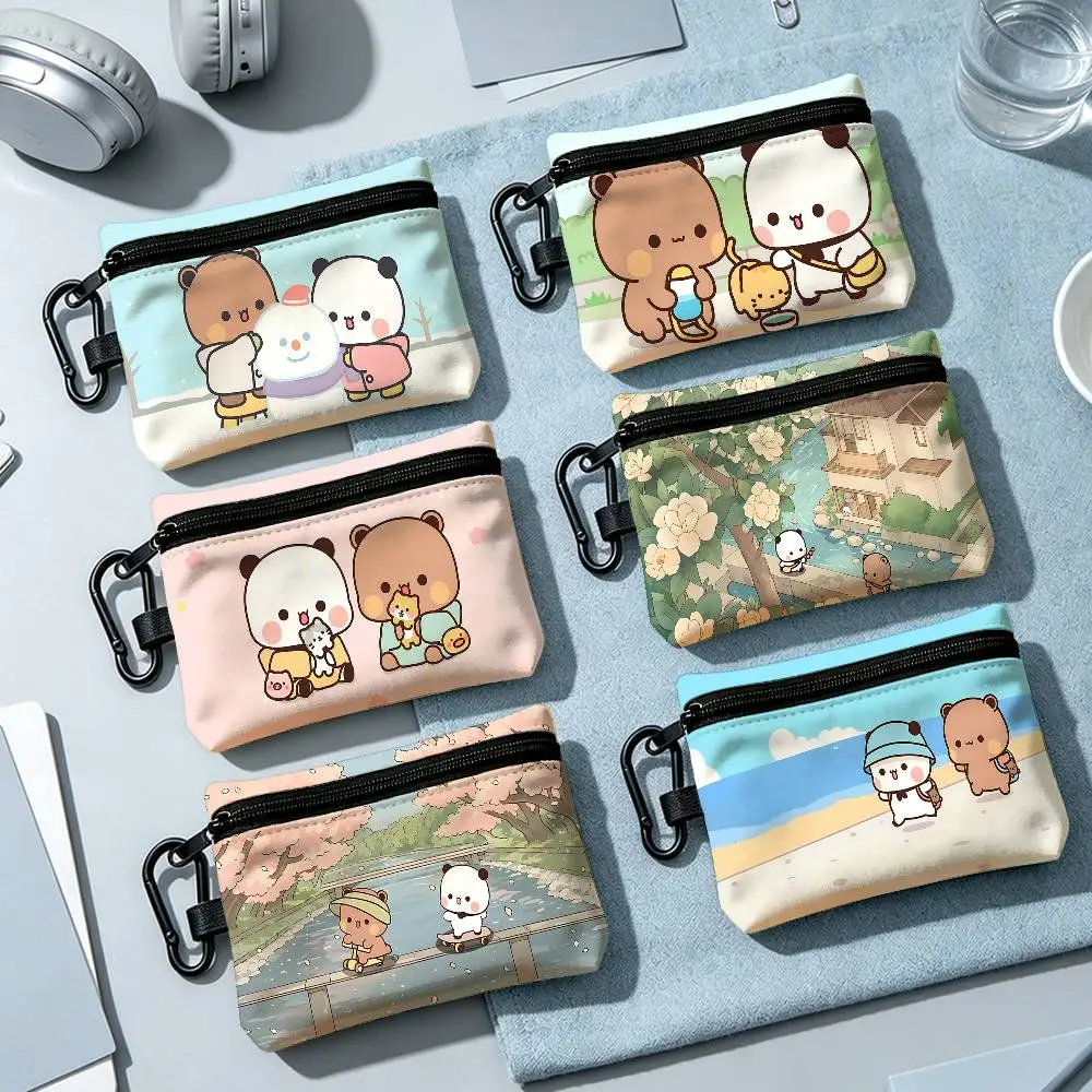 Panda Bear B-Bubu-Dudu Fashion Wear-resistant Oxford Cloth Coin Purse Portable Backpack Hanging Card Storage Bag