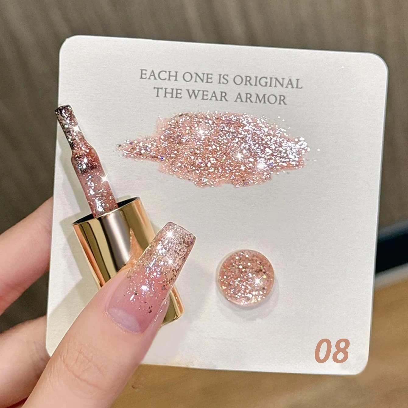 12 مللي البلاتين هلام مسمار مجموعة طلاء الأظافر 1-9 قطعة الخريف الشتاء الأظافر تبييض سبعة ألوان الترتر وامض عيد الميلاد مسمار الفن #6