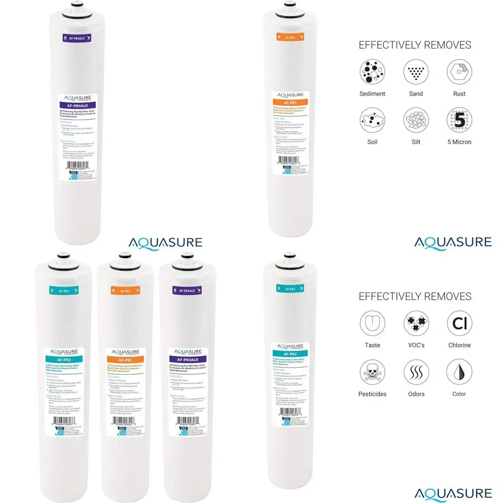 

4-Stage Reverse Osmosis Water Filtration System with Sediment, Carbon Block, and Alkaline Remineralizing Filters