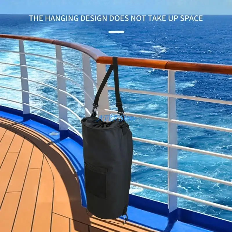 U13C Spacious Yacht Garbage Holder With No Tools Required Setups Perfect For Sailing Trips Fishing Or Cruising Marine
