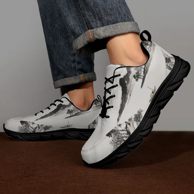 

YRZL Lightweight Gym Shoes Men Comfortable Non Slip Sneakers Men Walking Training Casual Sports Shoes Durable Athletic Sneakers