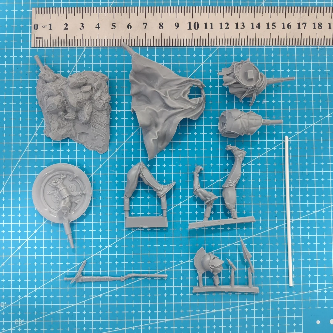 Spartan Warrior, Maßstab 1:24, Vollharz-Figur, Modellbausatz, zum Zusammenbauen von Miniaturen, unmontiert, unbemalt, zum Sammeln von Hobbyspielzeug, Geschenken