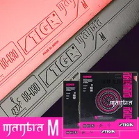STIGA MANTRA M-hoja superior de goma para tenis de mesa, no pegajosa, con esponja para pastel, hecha en Japón