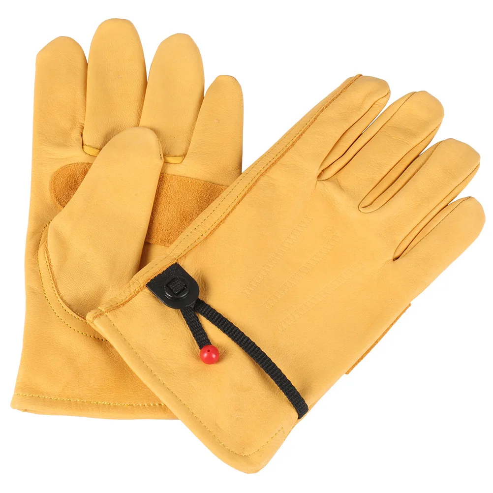 

Anti-slip Cowhide Gloves Warm Sports Driving Windproof Non-slip Camping Indoor Outdoor Gloves Long-term Use