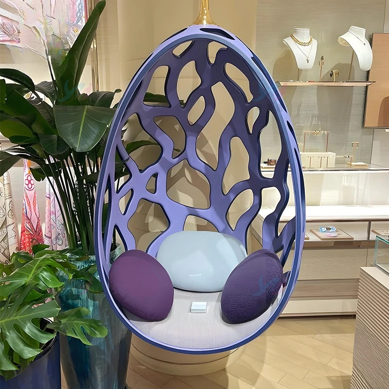 

creative home style leisure hollow industrial style chair bird's nest chair modern simple armrest back dining chair