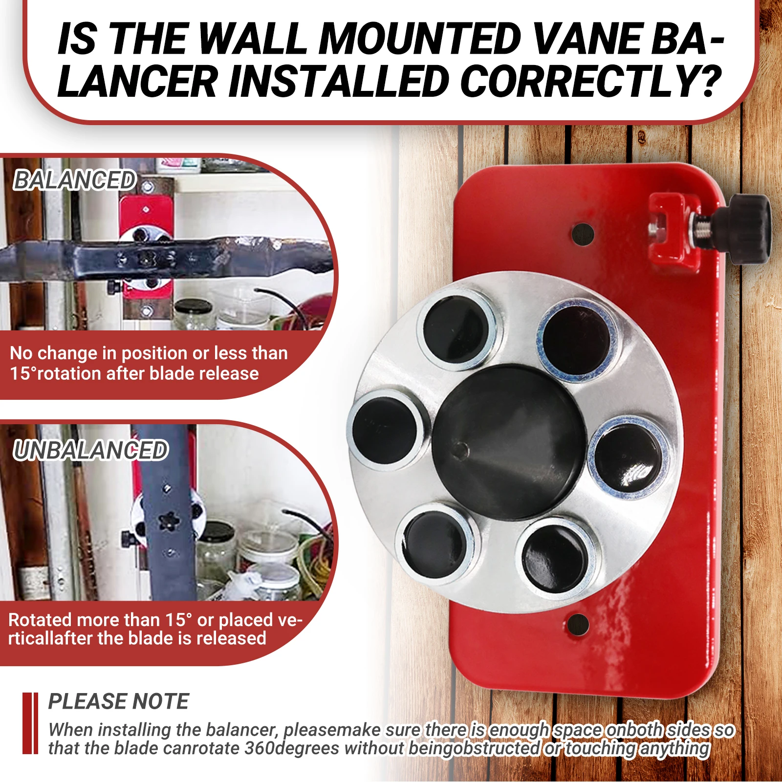 HUALIC 339075B Lawn Mower Blade Balancer Magnetic Wall Mount Tool with Stihl Troy Husqvarna and More Lawnmower Balances Blades