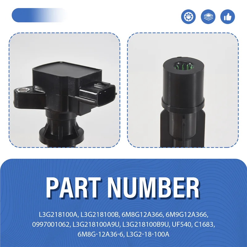 

Ignition Coils For Mazda 3 6 Gh 8 Mx-5 Cx-7 Tribute/Faw Bestune B70 2005/Ford Escape Kuga 2.3L L3G218100A 6M8G12A366