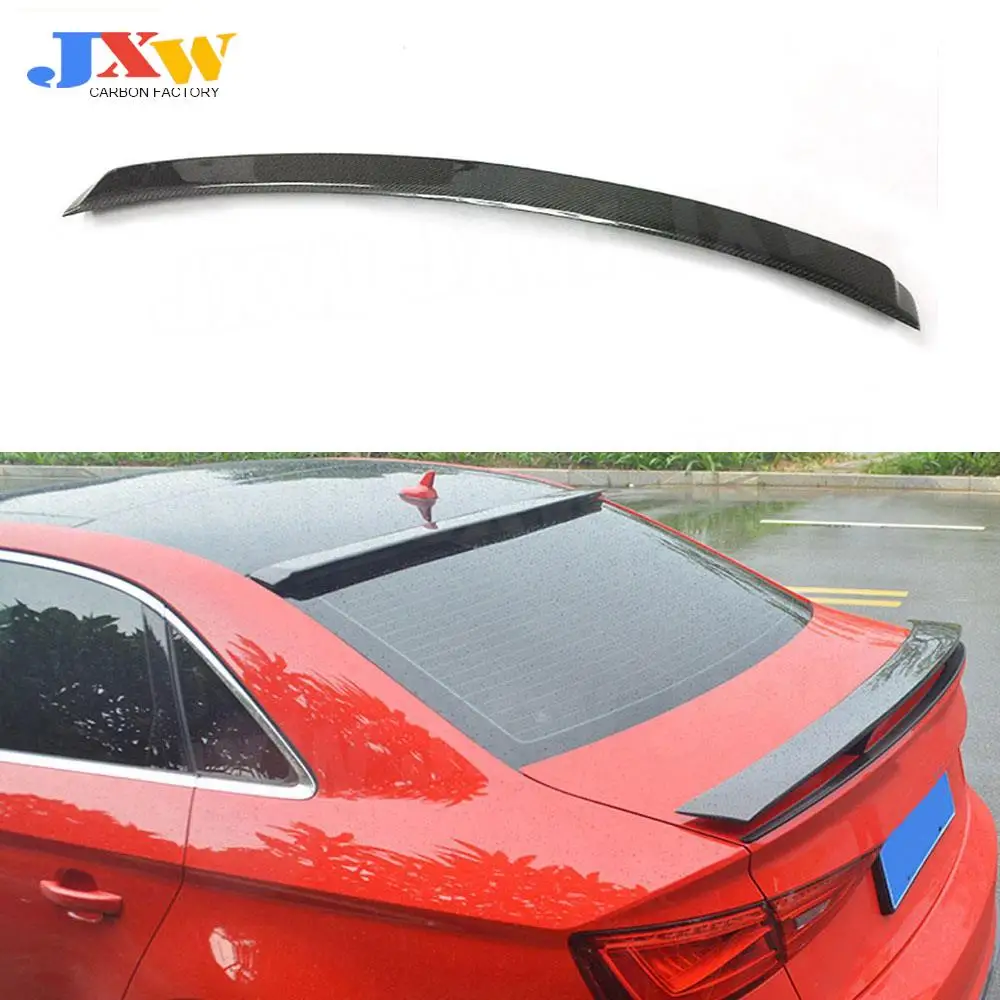 

Carbon Fiber FRP Rear Roof Spoiler Wing for Audi A3 S3 2014 2015 2016 2017 2018 Sedan 4 Doors