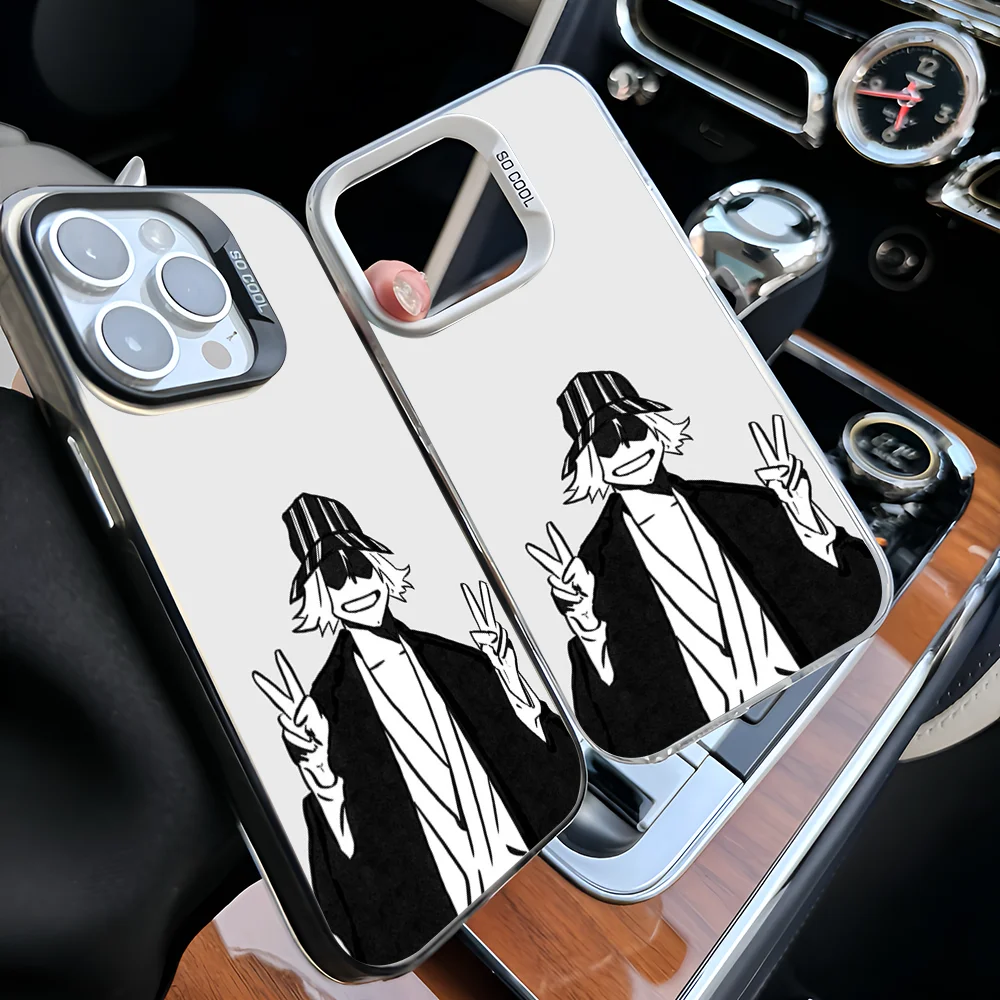 Epc B- BLEACH Kisuke Urahara Phone Case IMD Phone Case For IPhone 16 15 14 13 12 11 Pro Max Plus Color Silver Cover