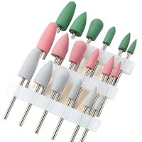 6PCS Rubber Silicon Nail Drill Bit Milling cutter Kits Cuticle Remover Files Gel Polish Strawberries Electric Burr Tools