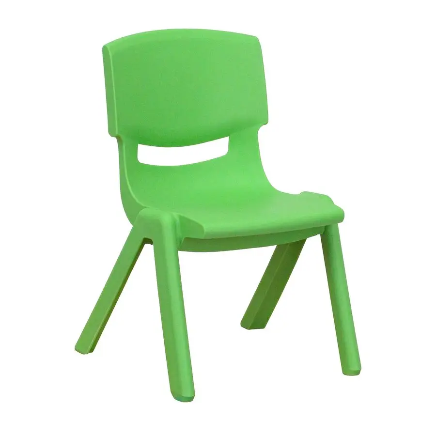 

Green Plastic Stackable School Chair with 10.5 Seat Height