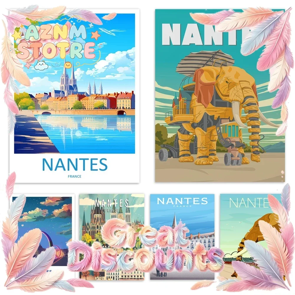 Nantes France art print, 
