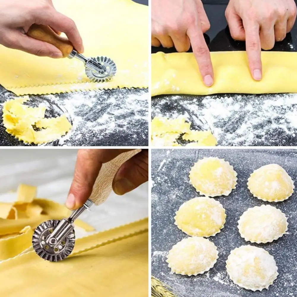 Multifunction Pasta Cutter, Roller Mold, One-Click Shaping, lâmina de aço inoxidável, punho ergonômico, Dough Pattern Cutter, Baking Tool