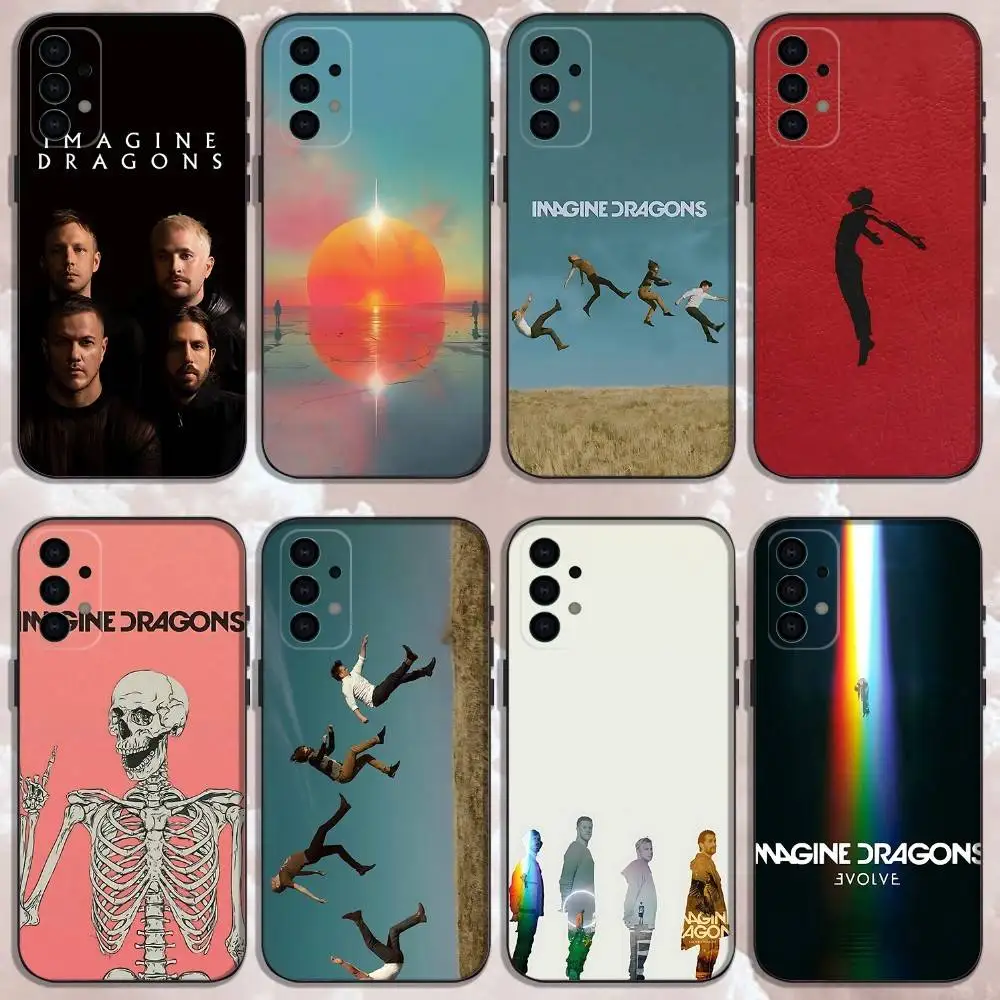 

I-Imagine Dragons Loom Band Phone Case For Samsung Galaxy A13,A21s,A22,A31,A32,A52,A53,A71,A80,Soft Black Shell