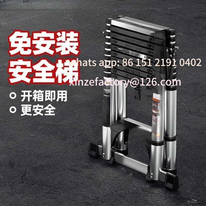 

Customizable household folding stainless steel telescopic ladder multi-function