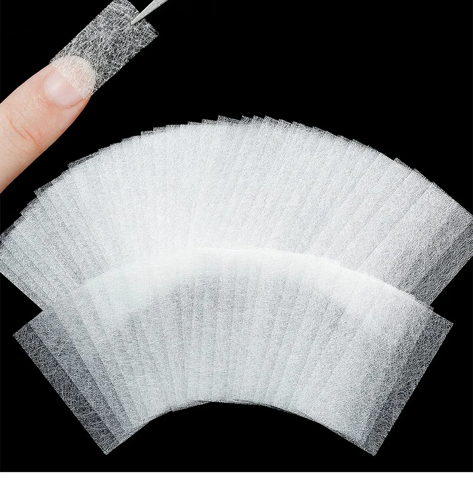 Fiberglas Vlies Seide 10/20/50 Stücke Nagelverlängerung Seidenform Wrap Maniküre Gebäude UV Gel Französisch Acryl Tipps Nägel Kunst Werkzeug – Detail 12