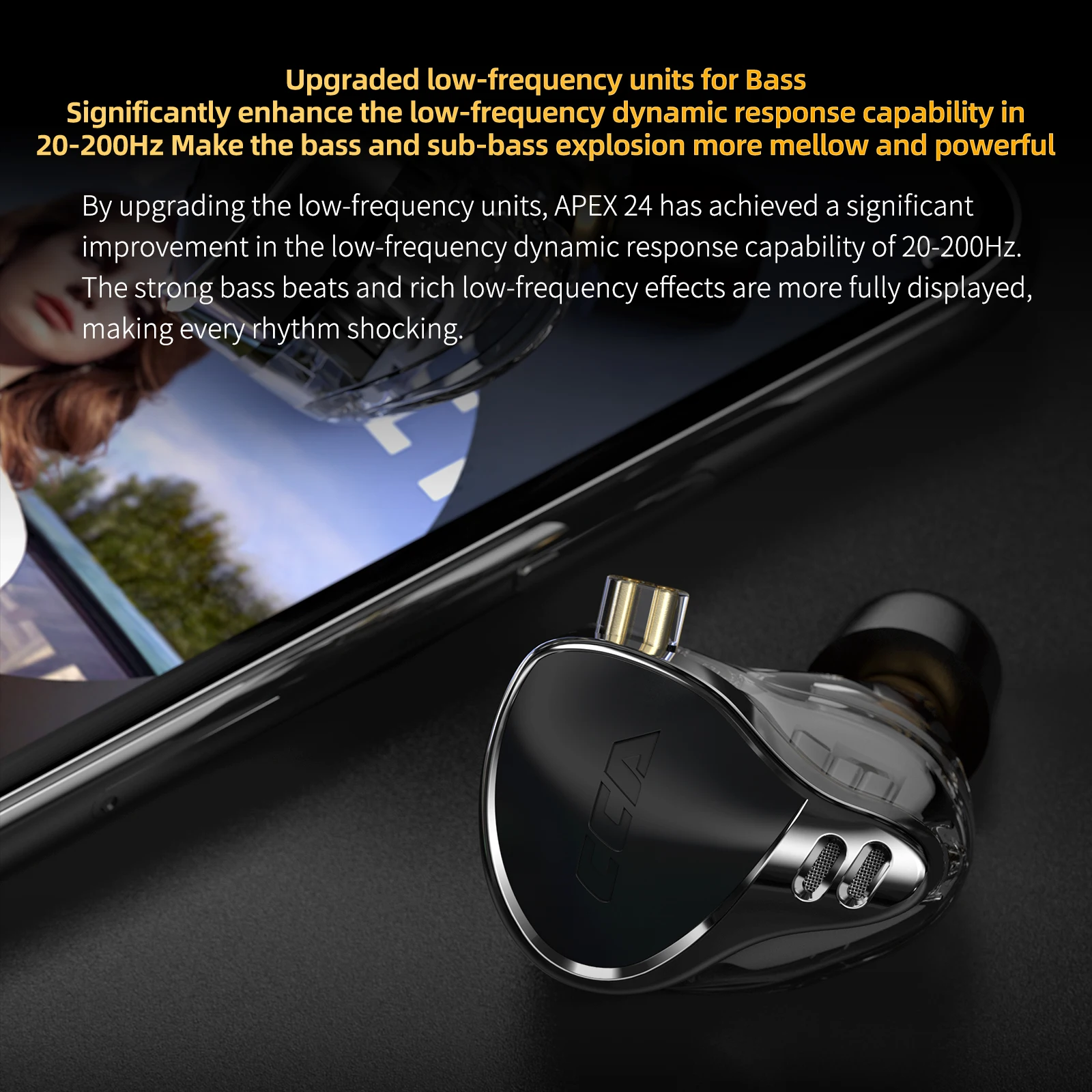 CCA APEX24 24-stuurprogramma Balanced Armature lEM Bekabelde HiFi in-ear oortelefoon Gaming oordopjes Monitorhoofdtelefoon