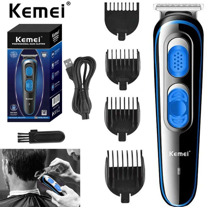 

Kemei New Design Rechargeable Hair Clippers Kemei 319 Usb Mini Professional Beard Trimmer And Hair Clipper For Men