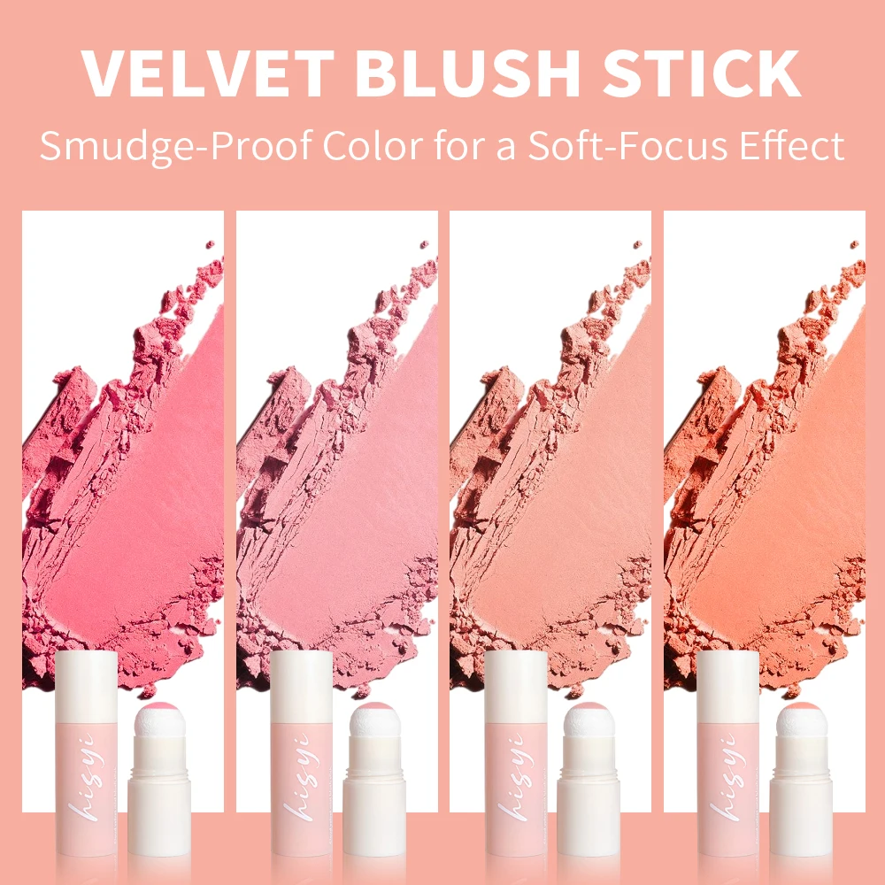 عصا أحمر خدود غير لامعة مقاومة للماء مع تأثير رذاذ ناعم - لمسة نهائية طبيعية تدوم طويلاً، نغمات وردية وحمراء للاستخدام اليومي والمناسبات الخاصة #3