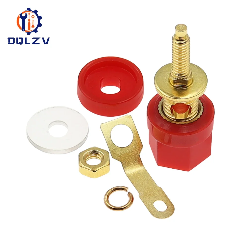 Musical Sound Gold Plated Copper Speaker Binding Post Banana Plug Socket for Speaker Wire Amplifier Terminal Binding Post