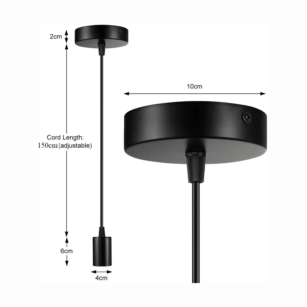 

JOYINLED Lamp Holder E27 Base Lighting Kit Hanging Light Socket with 1.5M Cable Chandelier Line Set DIY Retro Hanging Lamp