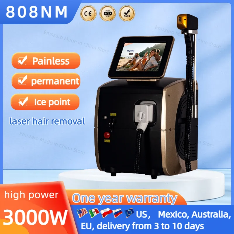 Hair-Remove Ice Platinum 3 Wavelength 808 Diode Laser 808nm Hair Removal Machine 808 Remov Machin Remover for Home Use