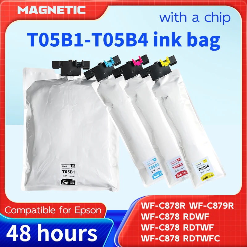 T05B Ink Pack large capacity Pigmen Ink Bag T05B1 T05B2 T05B3 T05B4 compatible for Epson WF-C878R WF-C879R C878R C879R printer