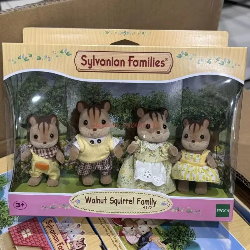 Anime Sylvanian Families Figuren Highbranch Giraffe Dierenset Babyset Pop Figuren Kamer Ornamenten Kerst Massaal Speelgoed Cadeau