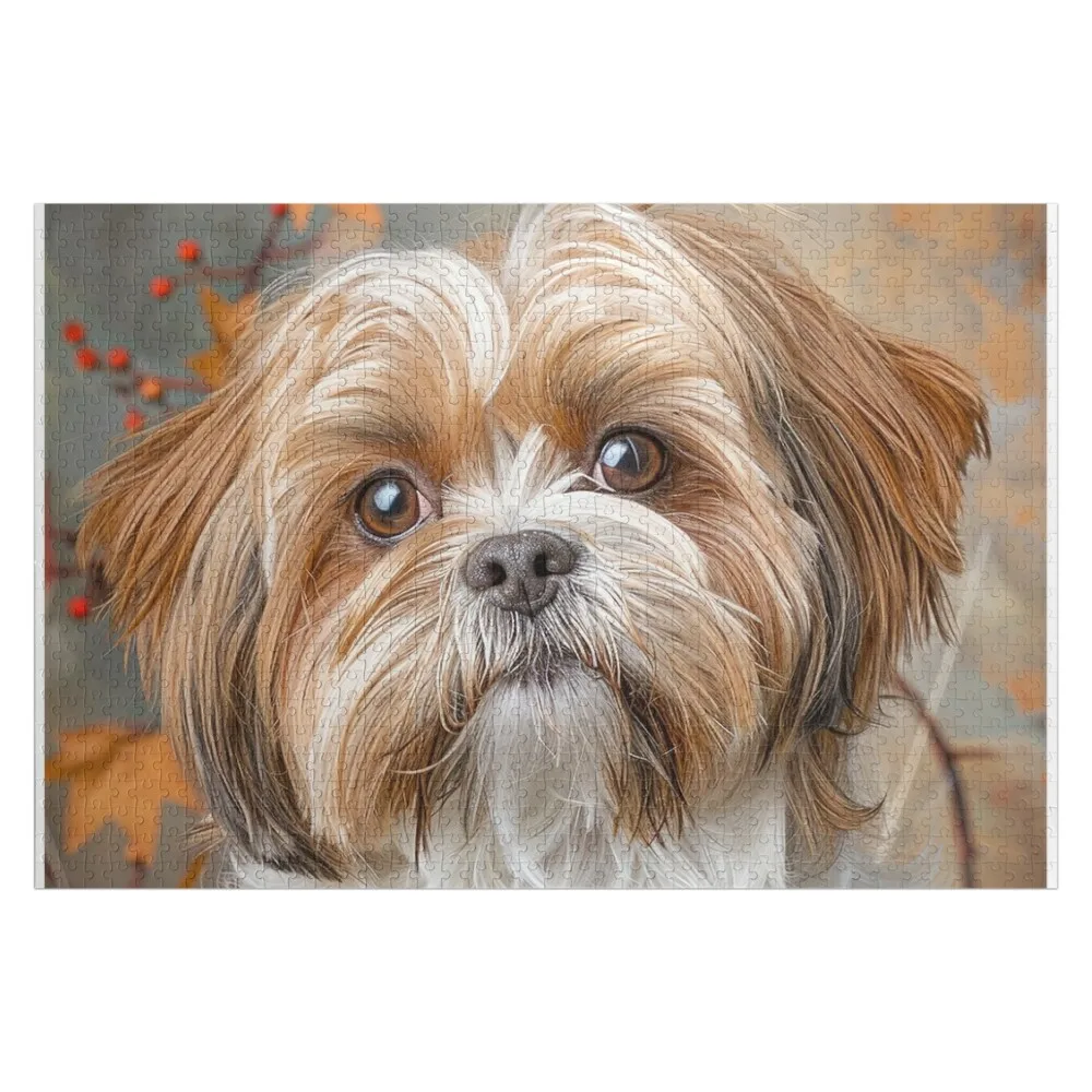 

Shih Tzu - Playful Pup Jigsaw Puzzle Custom Kids Toy Animal Custom With Photo Puzzle
