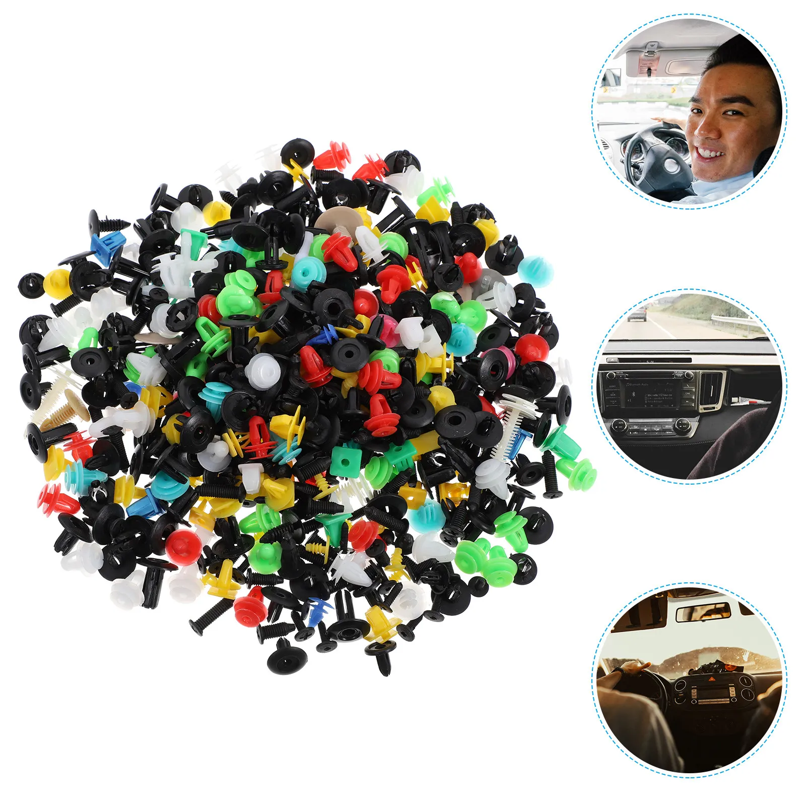 

1000Pcs Interior Panel Clips Universal Auto Fastener Kit Car Door Trim Bumper Retainer Plastic Clips Automotive Body Panel
