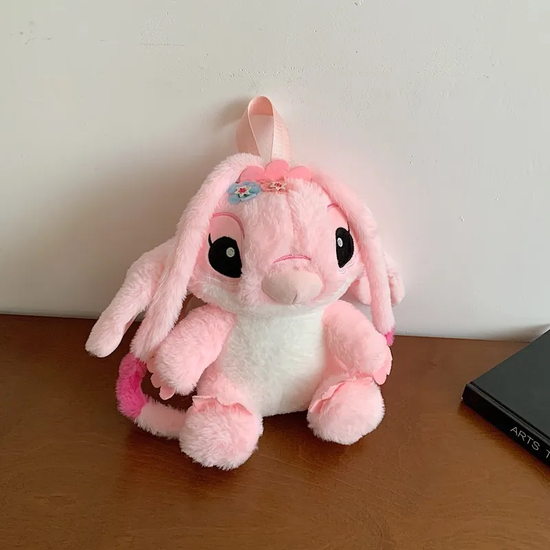 حقيبة ديزني ستيتش أنجل القطيفة، حقيبة ظهر دمية الرسوم المتحركة اللطيفة، حزام كتف قابل للتعديل، هدايا عيد الميلاد والكريسماس #2