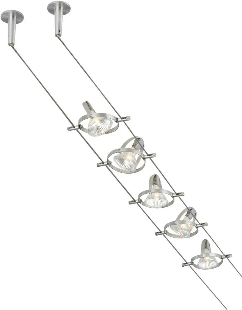 Accent Electronic Low Volt Surface Track Lighting Kits, 100 Watts Halogen, (Matte Nickel-2 Pack)