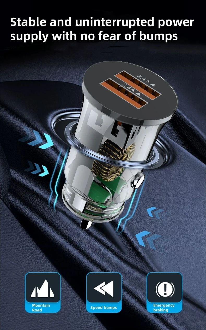 

USB Car Charger 15W Quick Charge4.0 QC PD 3.0 SCP 2.4A USB Type C Car Fast Charging For iPhone 15 14 13 Huawei Samsung Xiaomi