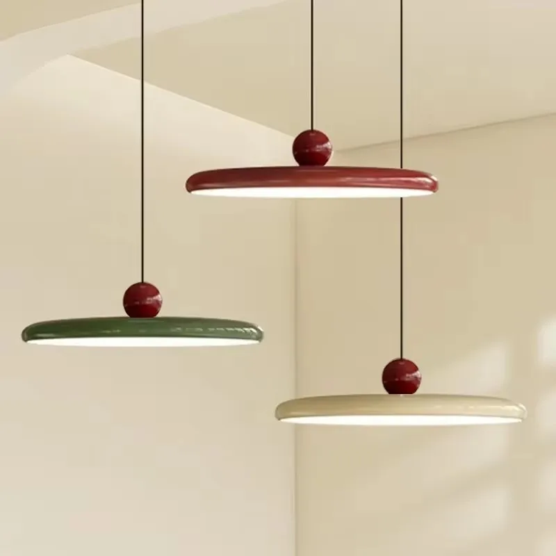 

Red Green Simple Pendant Light LED Lighting Creative Bedroom Chandeliers Living Room Hanging Lustre Restaurant Bar Luminaire