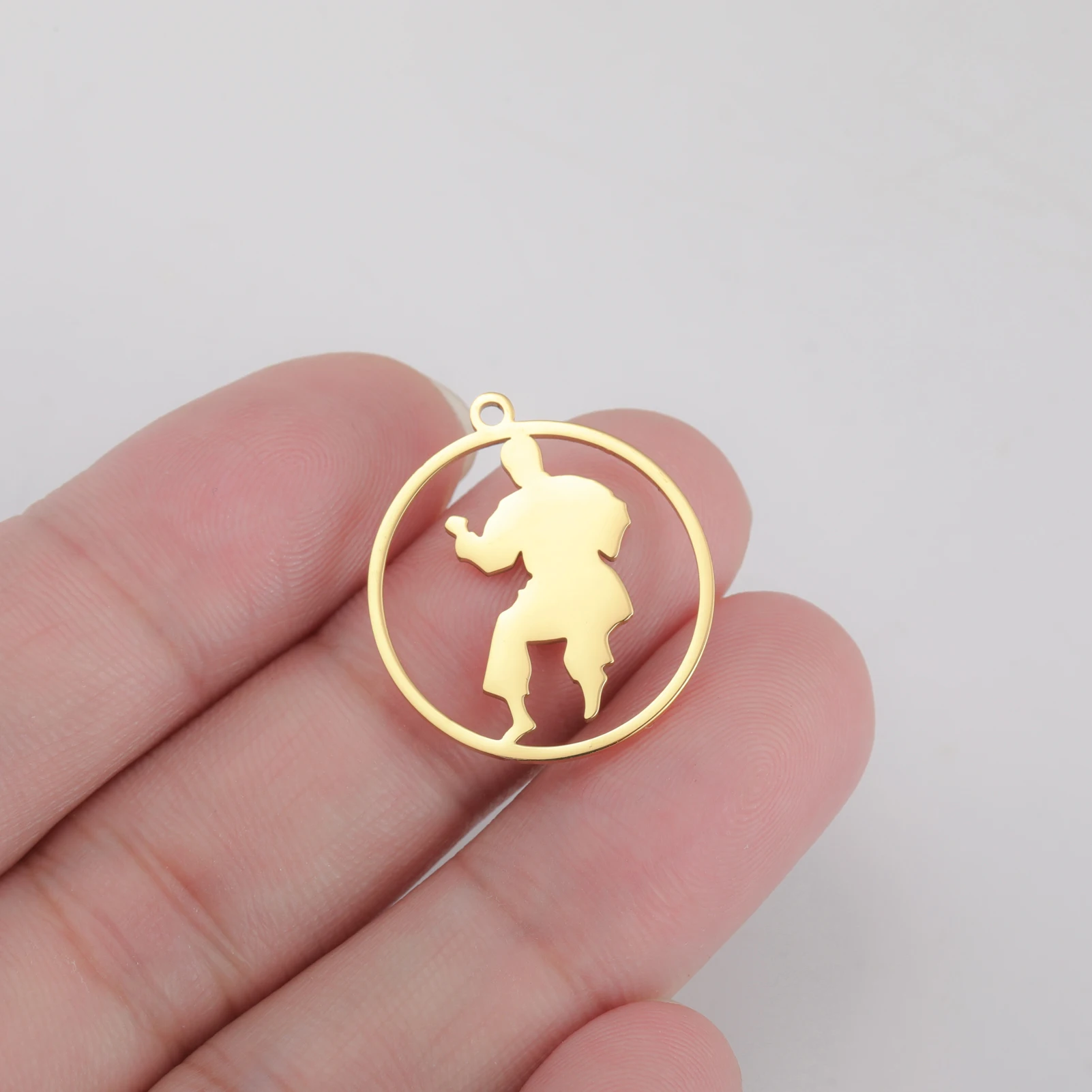 5pcs/Lot Stainless Steel Sports Jujitsu kung fu Pendants DIY Necklaces Keychains Accessories For Jewelry Making Gift Wholesale