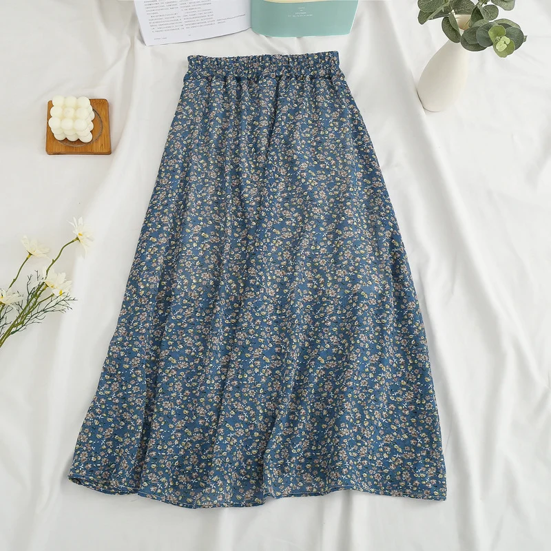 Vestido veraniego para mujer, versión coreana, colgante, estilo de moda, suave, Retro, fragmentado, ajustado, versátil, cintura alta