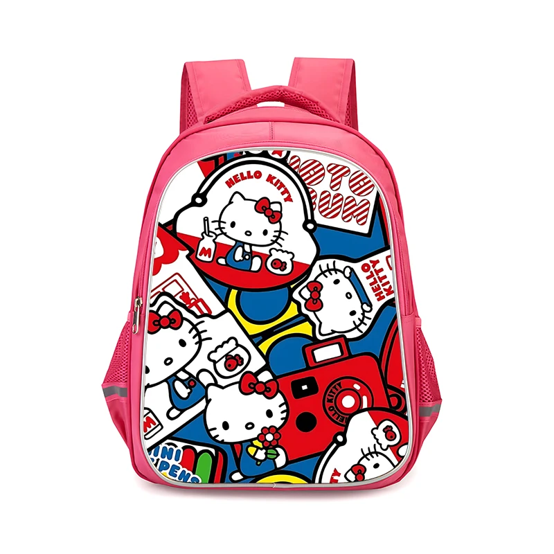 Child Cute Sanrios Hello Kitty Backpacks Girls Student Birthday Gift School Bags Camping Durable Rucksack