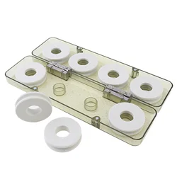 Plastic Fishing Main Line Box 8pcs Foam EVA Spools Round Hole Winding Board Fishing Line Shaft Bobbin Tackle Box