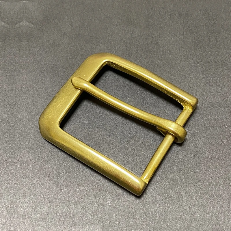 DIY akcesoria skórzane z litego mosiądzu 40mm męska klamra do paska metalowa kowbojska pętla do paska Cosplay dla szerokiego paska 3,8-3,9 cm