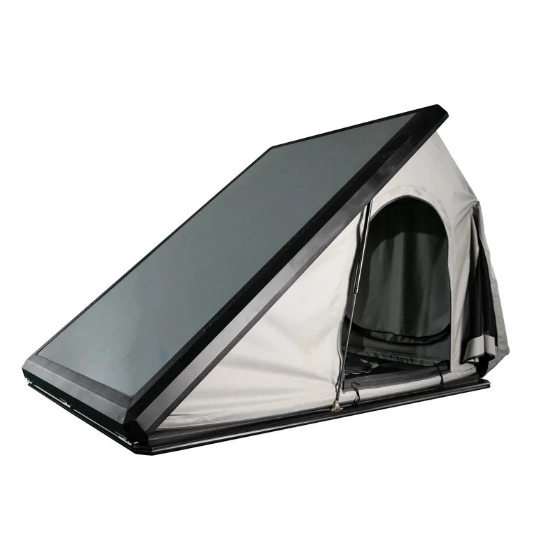 High Quality Aluminum Alloy Triangular Hard Shell Rooftop Tent Universal Fit For SUV Truck Outdoor Camping