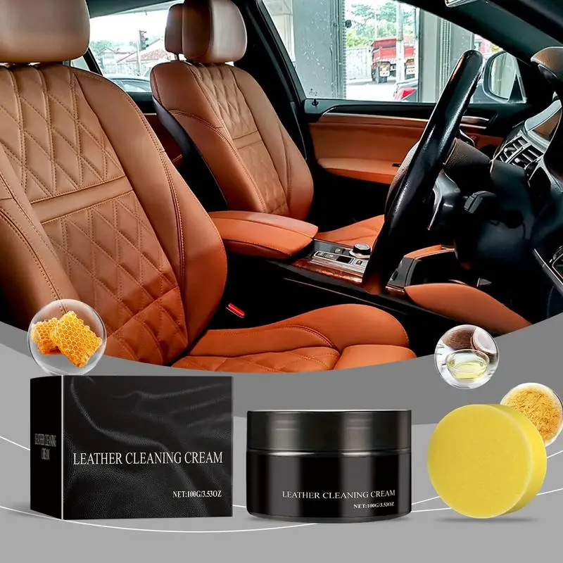 

Car Leather Cleaner And Conditioner Leather Purses Handbags Conditioner 100g Car Leather Seats Refurbishing Waterproofing