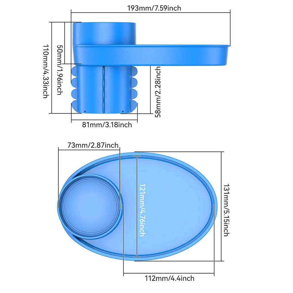 2x Snack Tray Conveniently Carry Child S Favorite Treats Anywhere There Is Detachable Anti Slip Pad