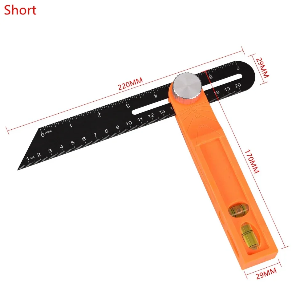 Wooden Marking Gauge Protractor Activity Angle Rulers Gauges Tri Square Sliding T-Bevel With Bubble Handle Level Measuring Tools