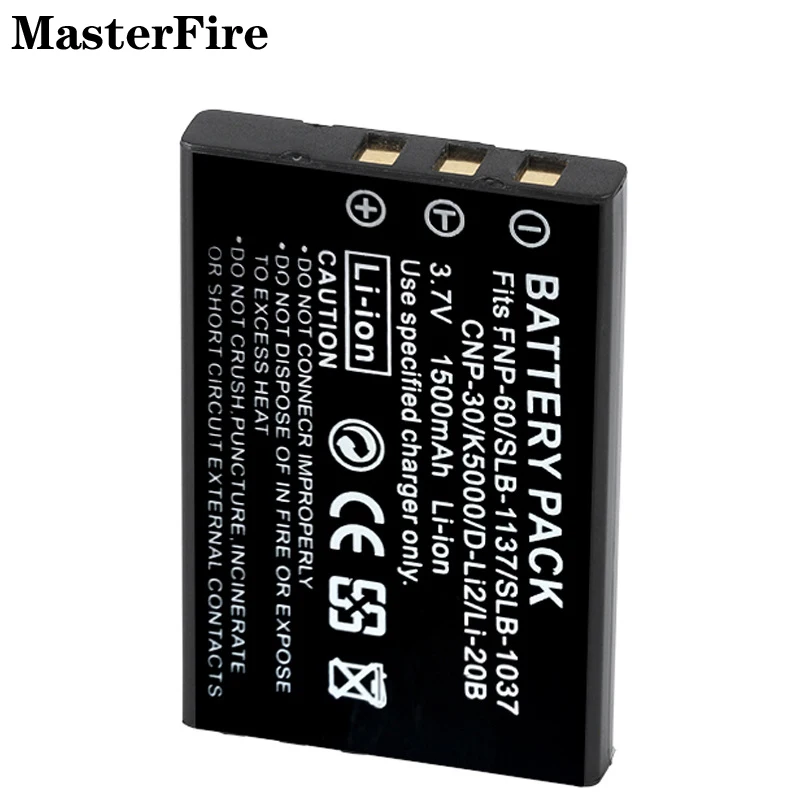 10PCS 3.7V 1500mah Rechargeable Battery NP-60 NP60 for Fujifilm FinePix F601 F410 F401 Zoom Casio CNP-30 PENTAX D-Li2 Batteries