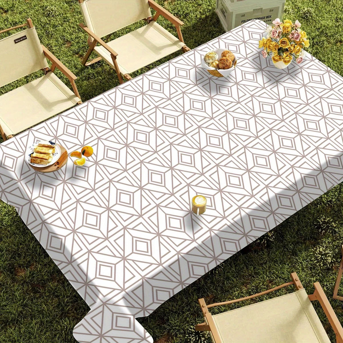 New four-season tablecloth, textured element printed tablecloth