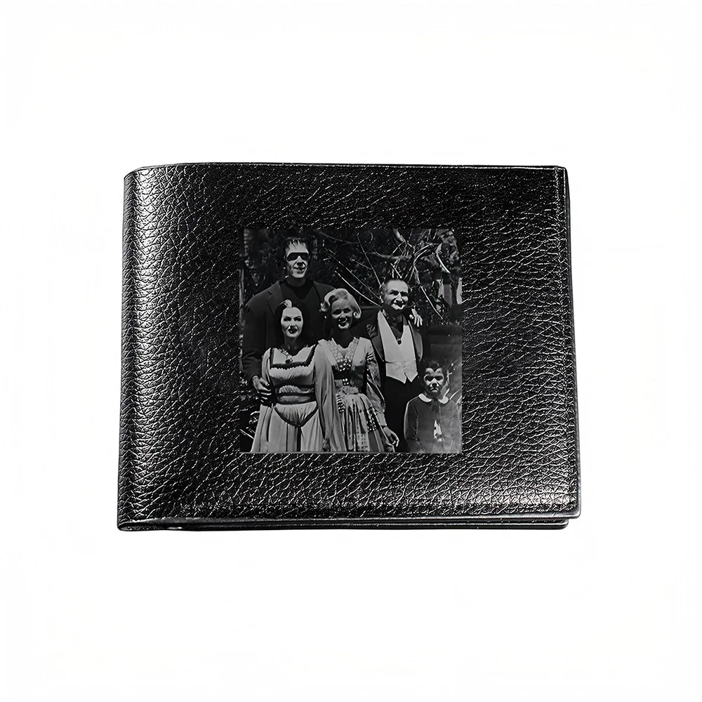 Classic Family Portrait Design Men's Wallet Card Holder Casual Business Fashion Statement Accessory