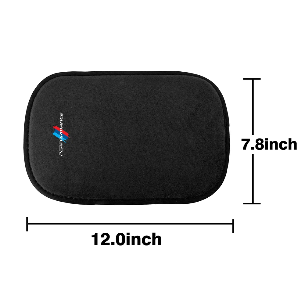 Car Suede Armrest Mat Arm Rest Box Cushion Protection Decoration Pad For BMW M Performance M3 M5 M6 F01 F20 F10 F13 F15 F16 F30